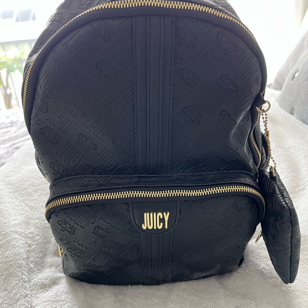 Juicy Couture Embossed Black Backpack